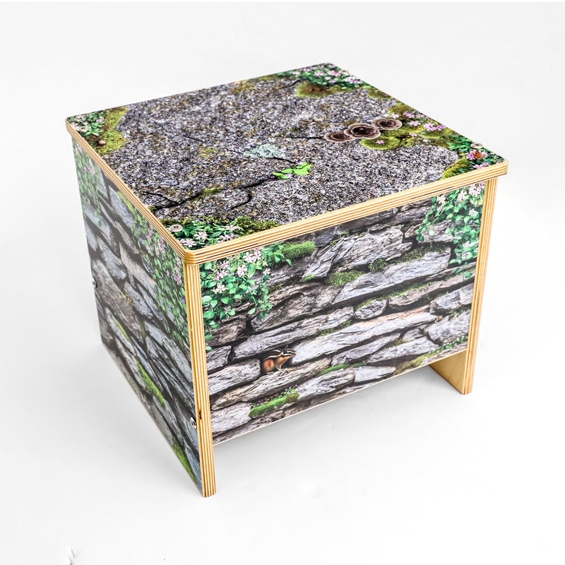 Whitney Brothers Nature View Small Stone Wall Bench 12H