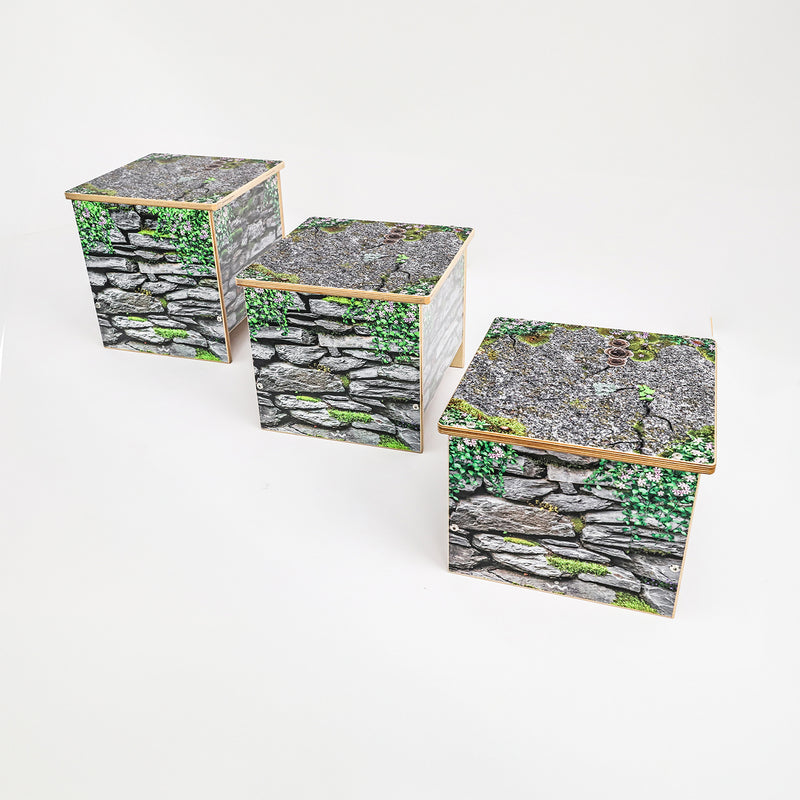 Whitney Brothers Nature View Small Stone Wall Bench 12H