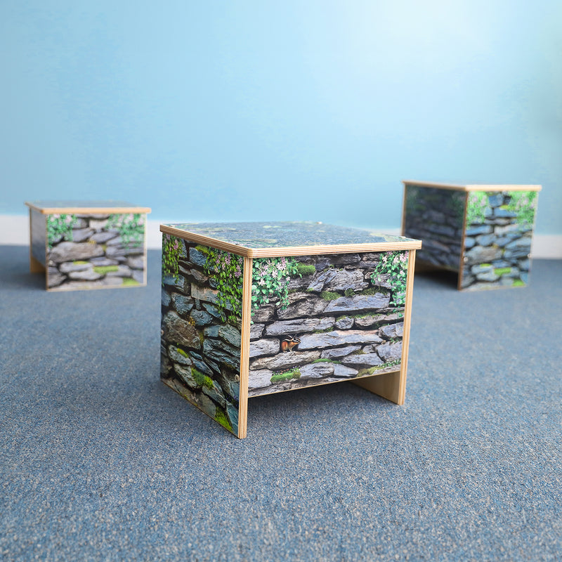 Whitney Brothers Nature View Small Stone Wall Bench 12H
