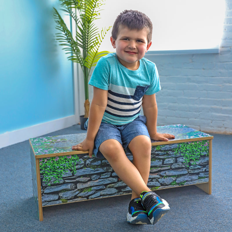 Whitney Brothers Nature View Stone Wall Bench 12H