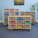 Whitney Brothers Elevated Nine Tray Mobile Cabinet