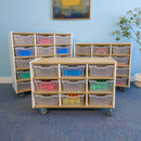 Whitney Brothers Elevated 15 Tray Mobile Cabinet