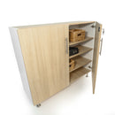 Whitney Brothers Elevated Lockable Wall Cabinet