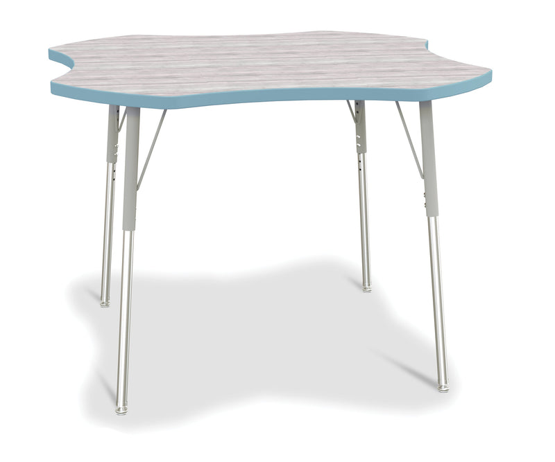 Berries Four Leaf Activity Table - A-height - Driftwood Gray/Coastal Blue/Gray