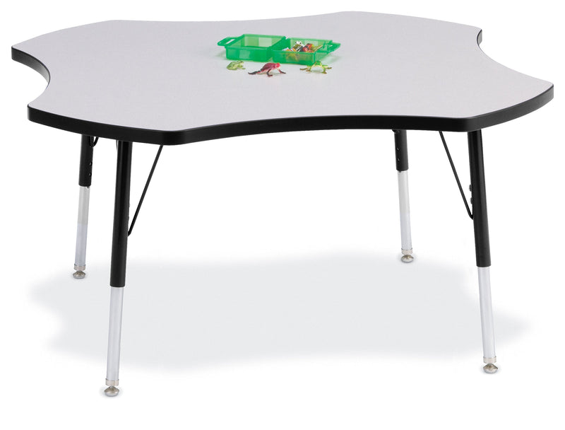 Berries Four Leaf Activity Table, A-height - Gray/Black/Black