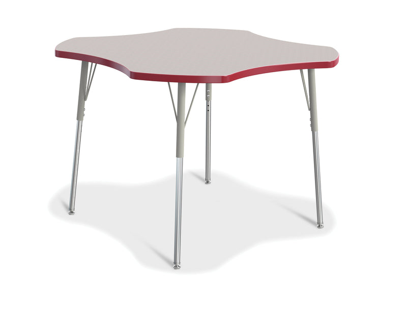Berries Four Leaf Activity Table, A-height - Gray/Red/Gray