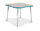 Berries Four Leaf Activity Table, A-height - Gray/Teal/Gray