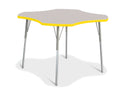 Berries Four Leaf Activity Table, A-height - Gray/Yellow/Gray