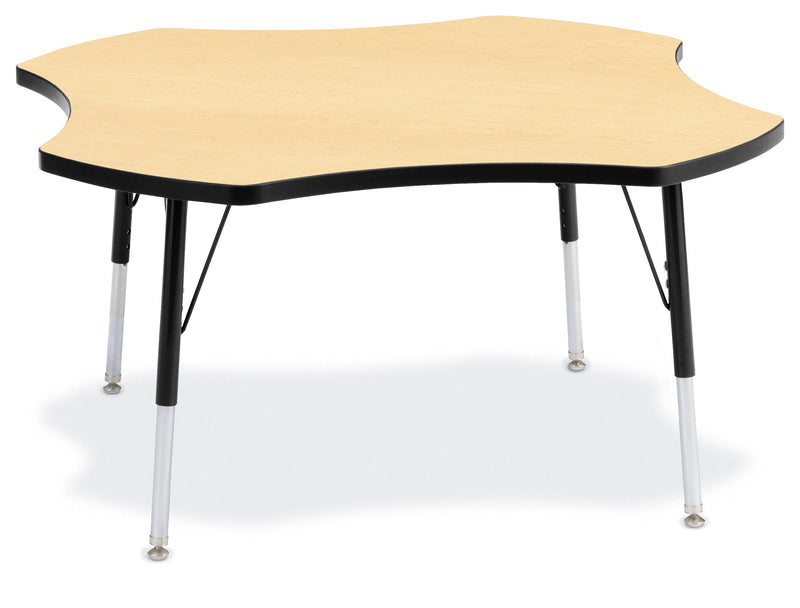 Berries Four Leaf Activity Table, A-height - Maple/Black/Black