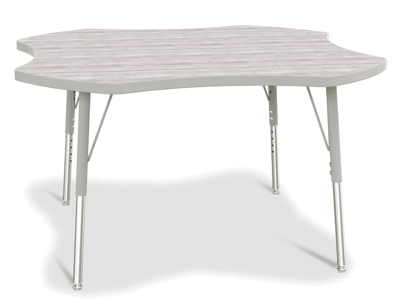 Berries Four Leaf Activity Table - E-height - Driftwood Gray/Gray/Gray