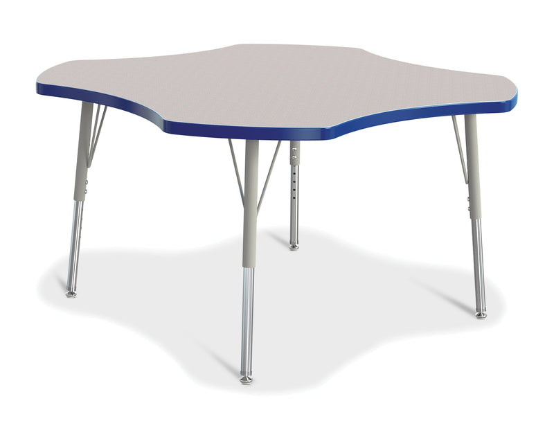 Berries Four Leaf Activity Table, E-height - Gray/Blue/Gray