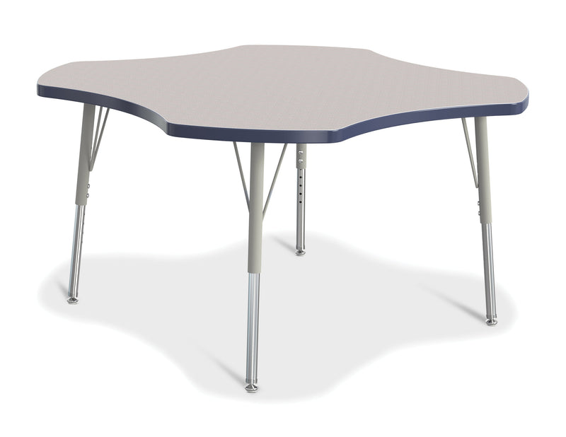 Berries Four Leaf Activity Table, E-height - Gray/Navy/Gray