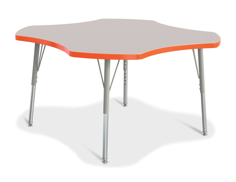 Berries Four Leaf Activity Table, E-height - Gray/Orange/Gray
