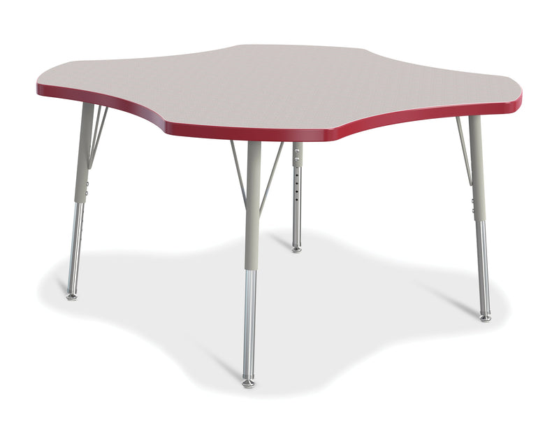 Berries Four Leaf Activity Table, E-height - Gray/Red/Gray