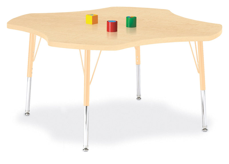 Berries Four Leaf Activity Table, E-height - Maple/Maple/Camel