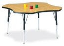 Berries Four Leaf Activity Table, E-height - Oak/Black/Black