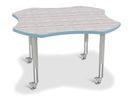 Berries Four Leaf Activity Table - Mobile - Driftwood Gray/Coastal Blue/Gray