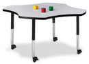 Berries Four Leaf Activity Table, Mobile - Gray/Black/Black