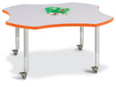 Berries Four Leaf Activity Table, Mobile - Gray/Orange/Gray