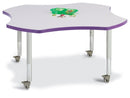 Berries Four Leaf Activity Table, Mobile - Gray/Purple/Gray