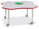 Berries Four Leaf Activity Table, Mobile - Gray/Red/Gray