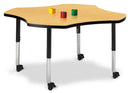 Berries Four Leaf Activity Table, Mobile - Maple/Black/Black