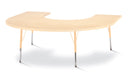 Berries Horseshoe Activity Table - 66" X 60", A-height - Maple/Maple/Camel