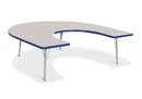 Berries Horseshoe Activity Table - 66" X 60", E-height - Gray/Blue/Gray