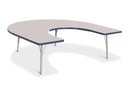 Berries Horseshoe Activity Table - 66" X 60", E-height - Gray/Navy/Gray