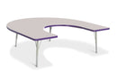 Berries Horseshoe Activity Table - 66" X 60", E-height - Gray/Purple/Gray