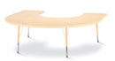 Berries Horseshoe Activity Table - 66" X 60", E-height - Maple/Maple/Camel