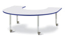 Berries Horseshoe Activity Table - 66" X 60", Mobile - Gray/Purple/Gray