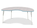 Berries Kidney Activity Table - 48" X 72", A-height - Driftwood Gray/Coastal Blue/Gray