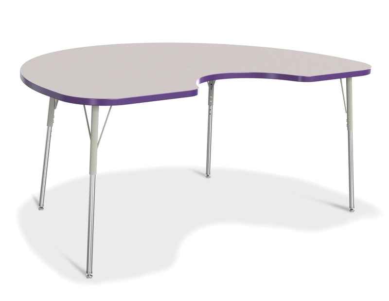 Berries Kidney Activity Table - 48" X 72", A-height - Gray/Purple/Gray