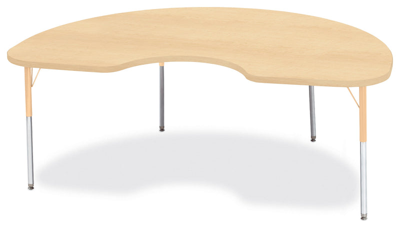 Berries Kidney Activity Table - 48" X 72", A-height - Maple/Maple/Camel