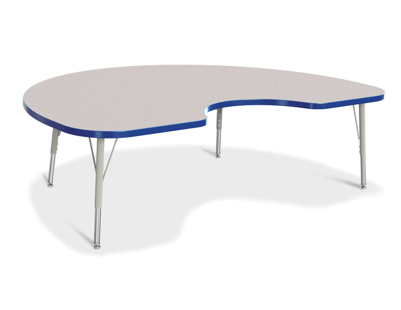 Berries Kidney Activity Table - 48" X 72", E-height - Gray/Blue/Gray