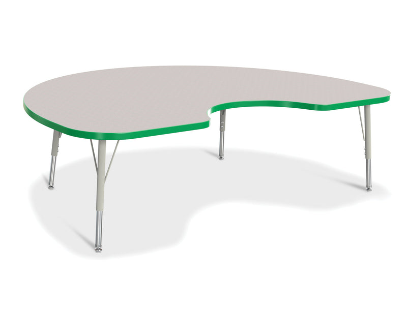 Berries Kidney Activity Table - 48" X 72", E-height - Gray/Green/Gray