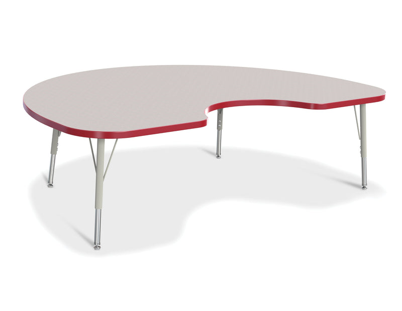 Berries Kidney Activity Table - 48" X 72", E-height - Gray/Red/Gray