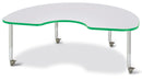 Berries Kidney Activity Table - 48" X 72", Mobile - Gray/Green/Gray
