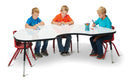 Berries Kidney Dry Erase Table - 72" x 48", A-height - Write-n-Wipe/Black/Black