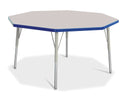 Berries Octagon Activity Table - 48" X 48", E-height - Gray/Blue/Gray