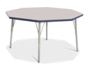 Berries Octagon Activity Table - 48" X 48", E-height - Gray/Navy/Gray