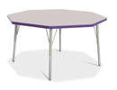 Berries Octagon Activity Table - 48" X 48", E-height - Gray/Purple/Gray