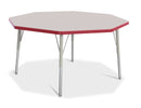 Berries Octagon Activity Table - 48" X 48", E-height - Gray/Red/Gray