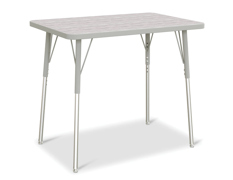 Berries Rectangle Activity Table - 24" X 36", A-height - Driftwood Gray/Gray/Gray