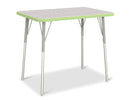 Berries Rectangle Activity Table - 24" X 36", A-height - Driftwood Gray/Key Lime/Gray