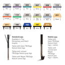 Berries Rectangle Activity Table - 24" X 36", A-height - Gray/Black/Black