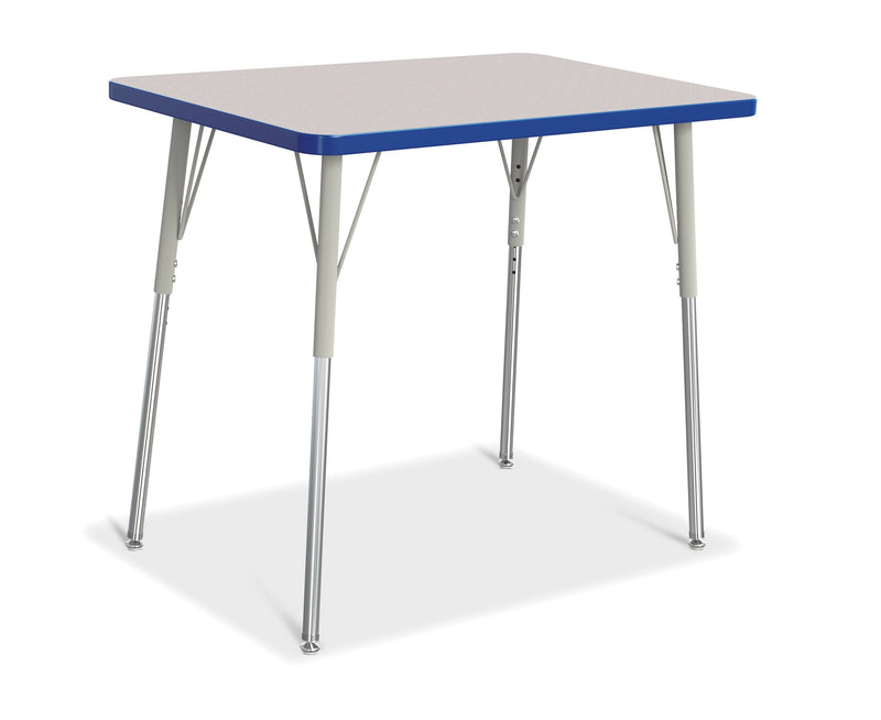 Berries Rectangle Activity Table - 24" X 36", A-height - Gray/Blue/Gray