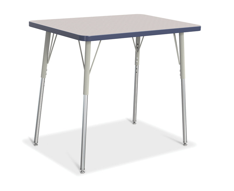 Berries Rectangle Activity Table - 24" X 36", A-height - Gray/Navy/Gray