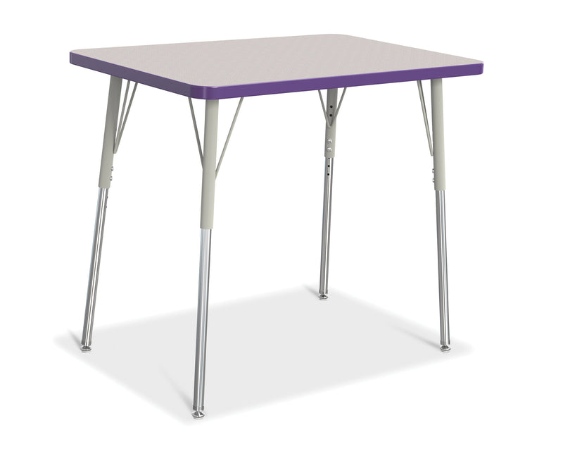 Berries Rectangle Activity Table - 24" X 36", A-height - Gray/Purple/Gray